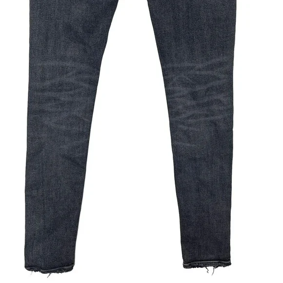Agolde Sophie High Rise Skinny Distressed Jeans Women’s 25 Dark Grey Silence - Picture 7 of 12